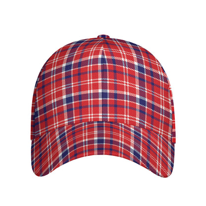 4th of July American Plaid Print Baseball Cap