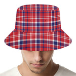 4th of July American Plaid Print Bucket Hat