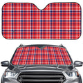 4th of July American Plaid Print Car Windshield Sun Shade