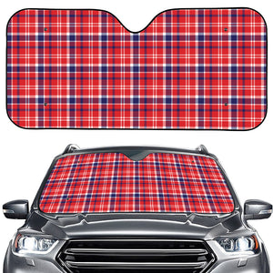 4th of July American Plaid Print Car Windshield Sun Shade