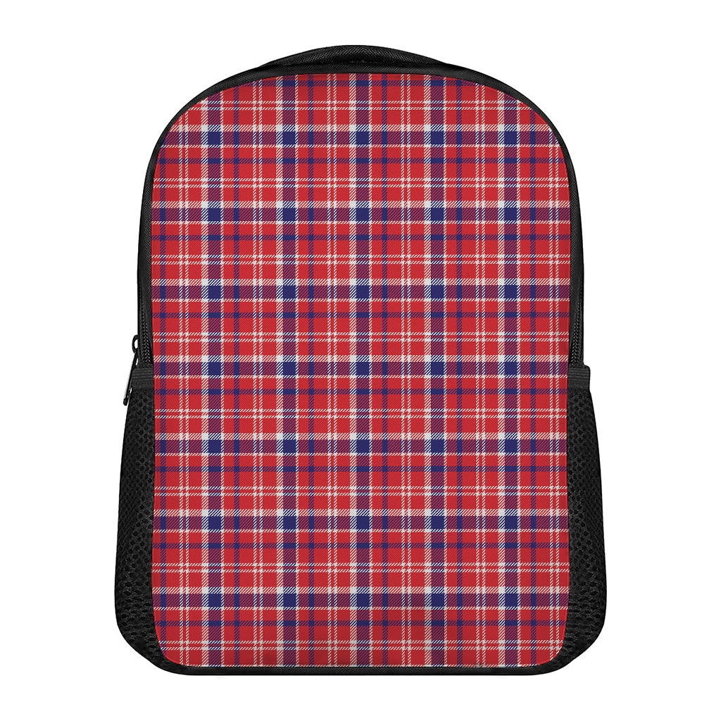 4th of July American Plaid Print Casual Backpack