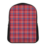 4th of July American Plaid Print Casual Backpack