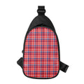 4th of July American Plaid Print Sling Bag