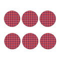 4th of July American Plaid Print Coaster Set