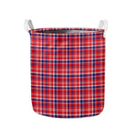 4th of July American Plaid Print Collapsible Laundry Basket