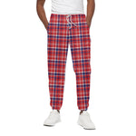 4th of July American Plaid Print Cotton Pants