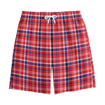 4th of July American Plaid Print Cotton Shorts