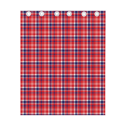 4th of July American Plaid Print Curtain