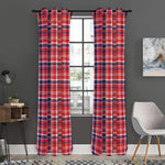 4th of July American Plaid Print Curtain