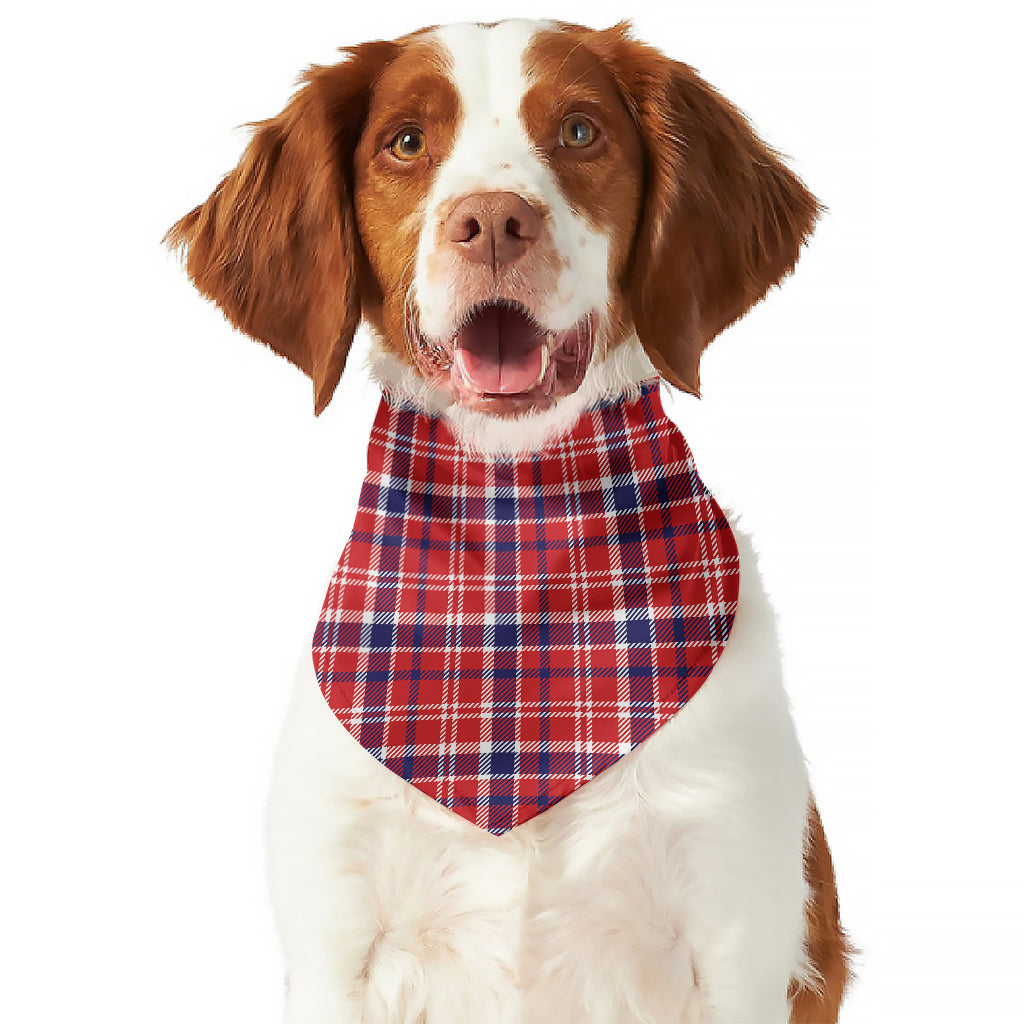 4th of July American Plaid Print Dog Bandana