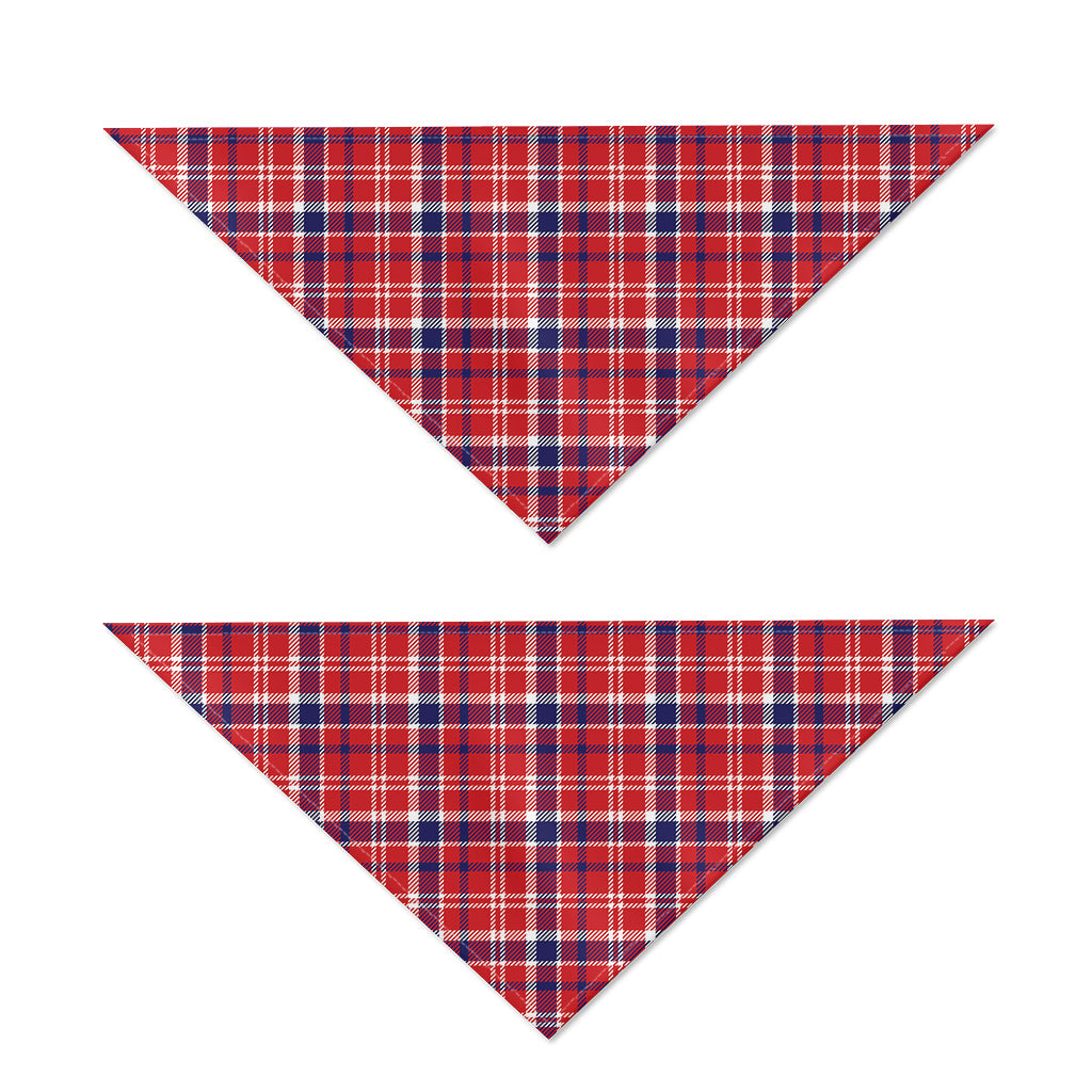 4th of July American Plaid Print Dog Bandana