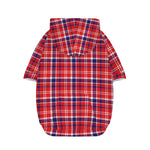 4th of July American Plaid Print Dog Zip Up Hoodie