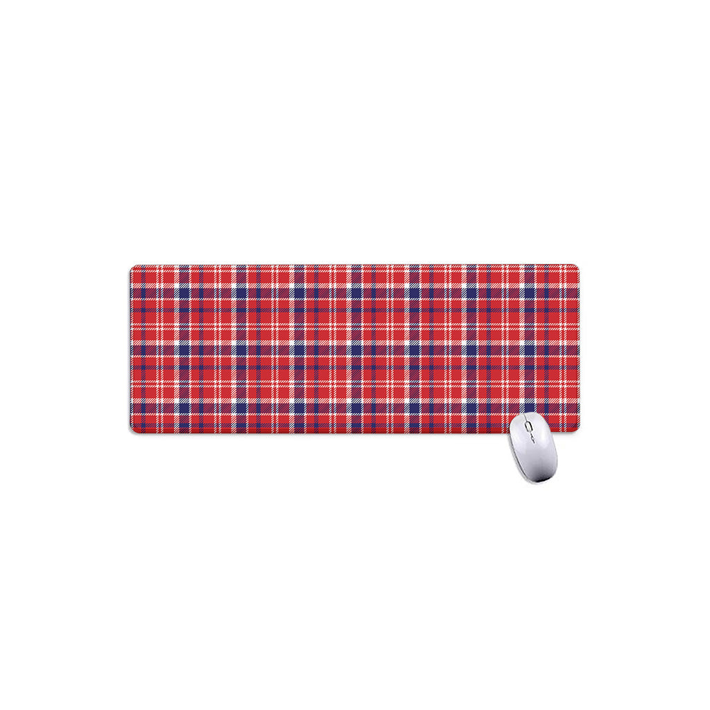 4th of July American Plaid Print Extended Mouse Pad