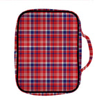 4th of July American Plaid Print Front Pocket Bible Bag
