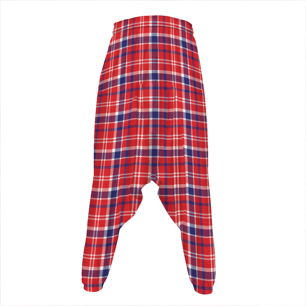 4th of July American Plaid Print Hammer Pants