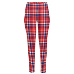 4th of July American Plaid Print High-Waisted Pocket Leggings