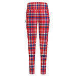 4th of July American Plaid Print High-Waisted Pocket Leggings