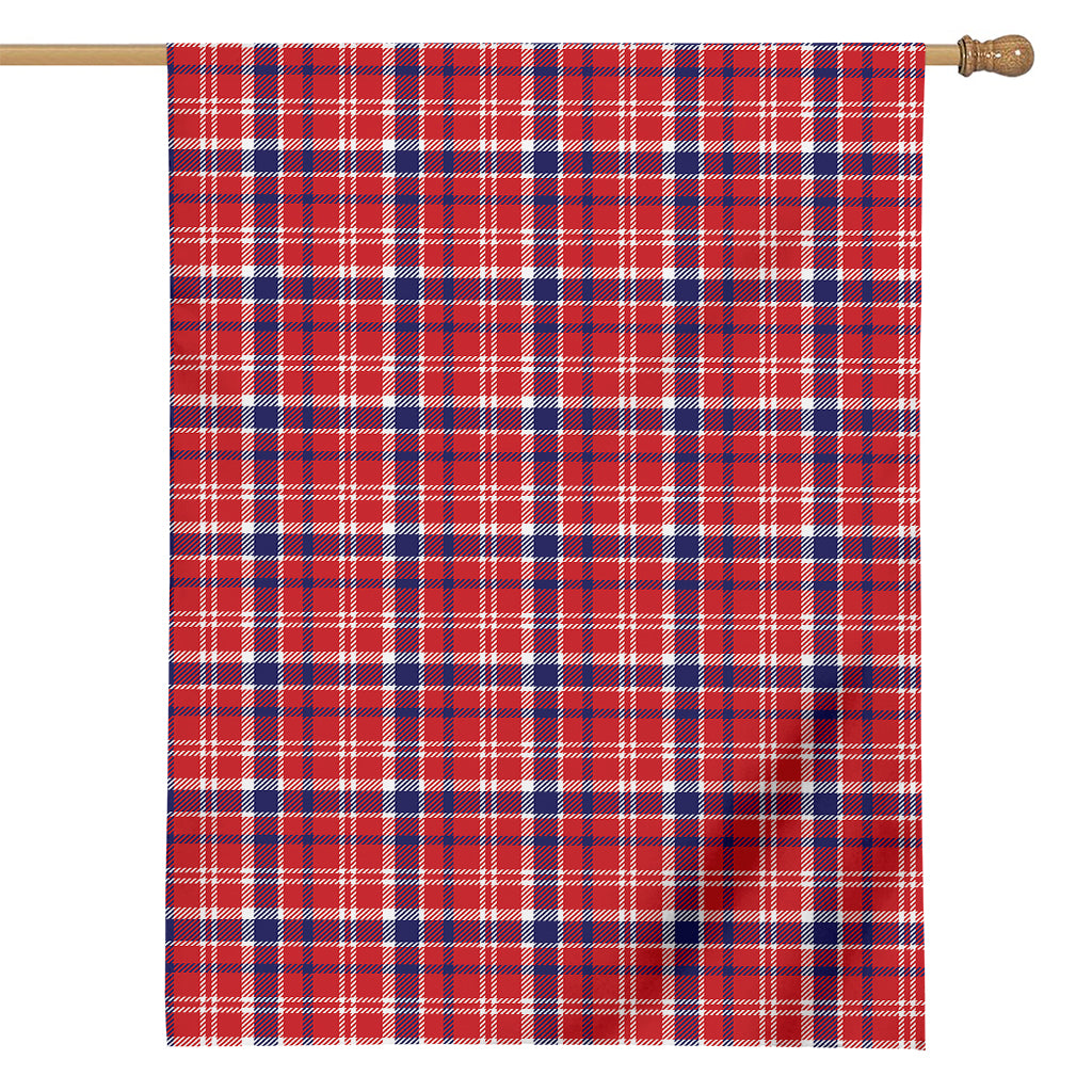 4th of July American Plaid Print House Flag