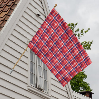 4th of July American Plaid Print House Flag