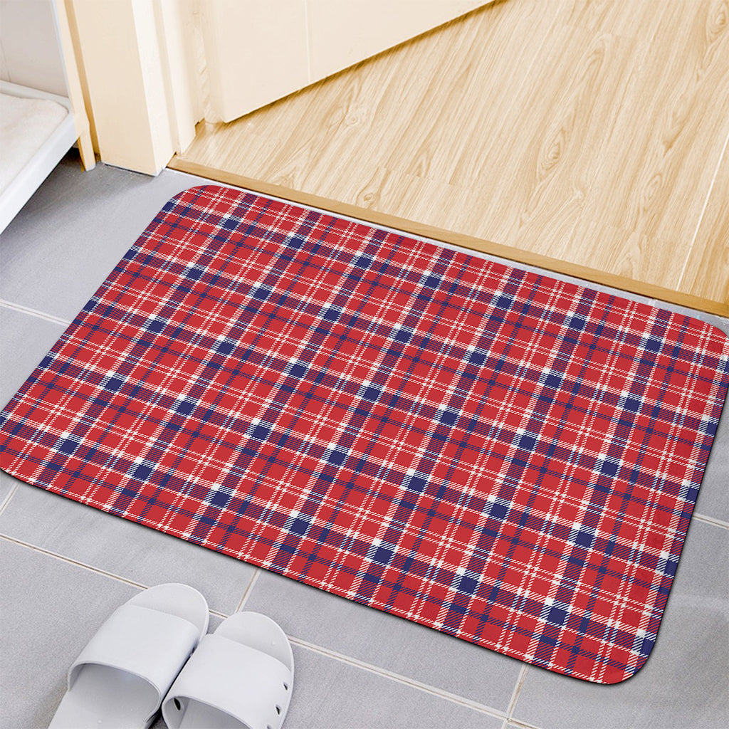 4th of July American Plaid Print Indoor Door Mat