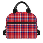 4th of July American Plaid Print Insulated Lunch Bag