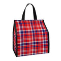 4th of July American Plaid Print Insulated Lunch Tote