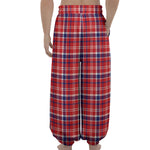 4th of July American Plaid Print Lantern Pants
