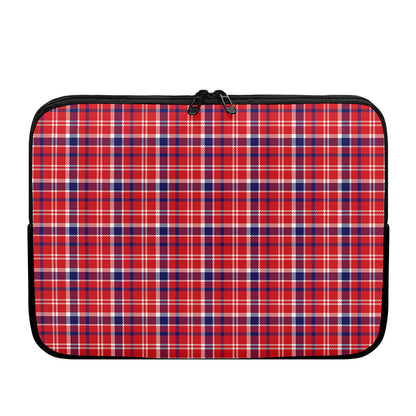 4th of July American Plaid Print Laptop Sleeve
