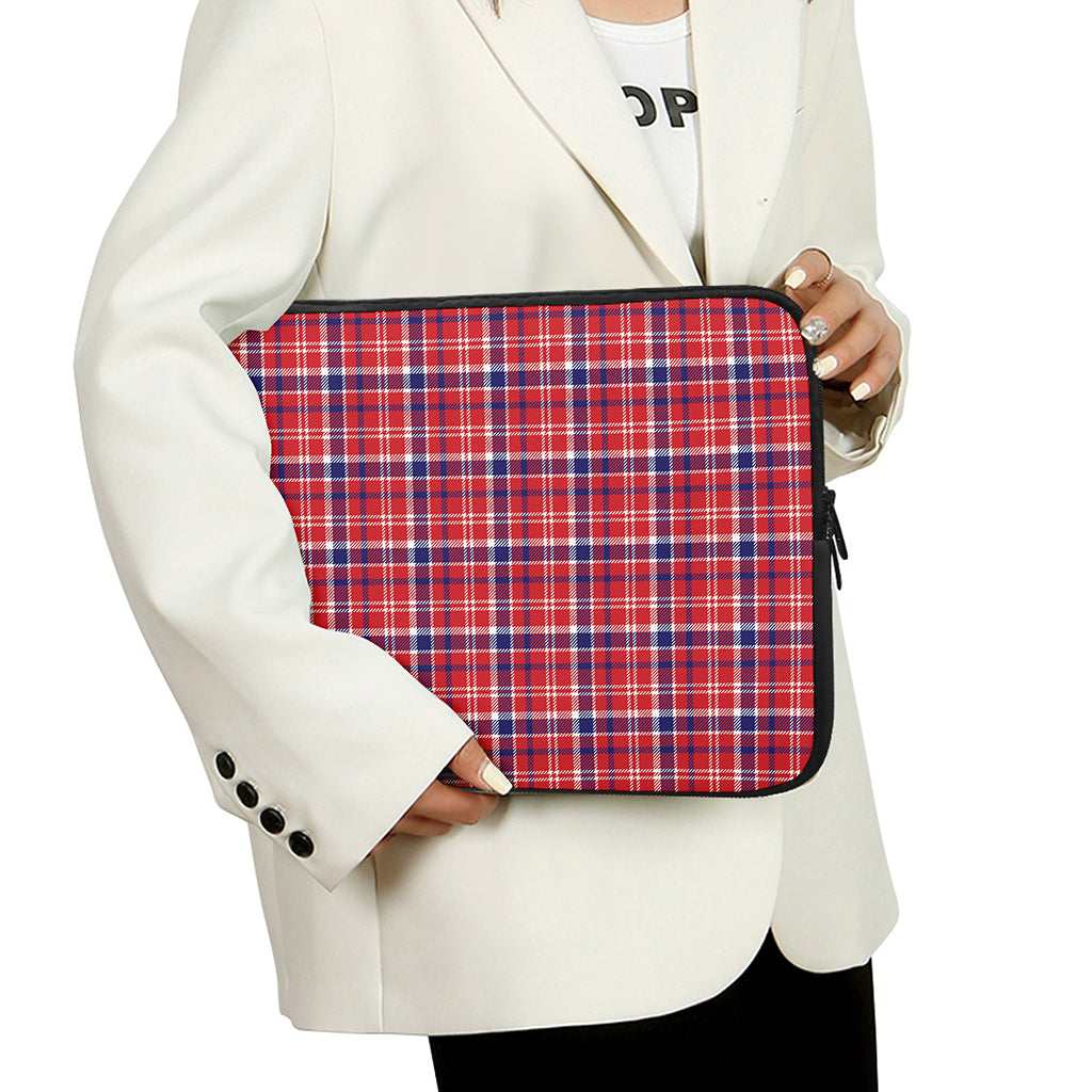 4th of July American Plaid Print Laptop Sleeve