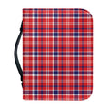 4th of July American Plaid Print Leather Bible Cover
