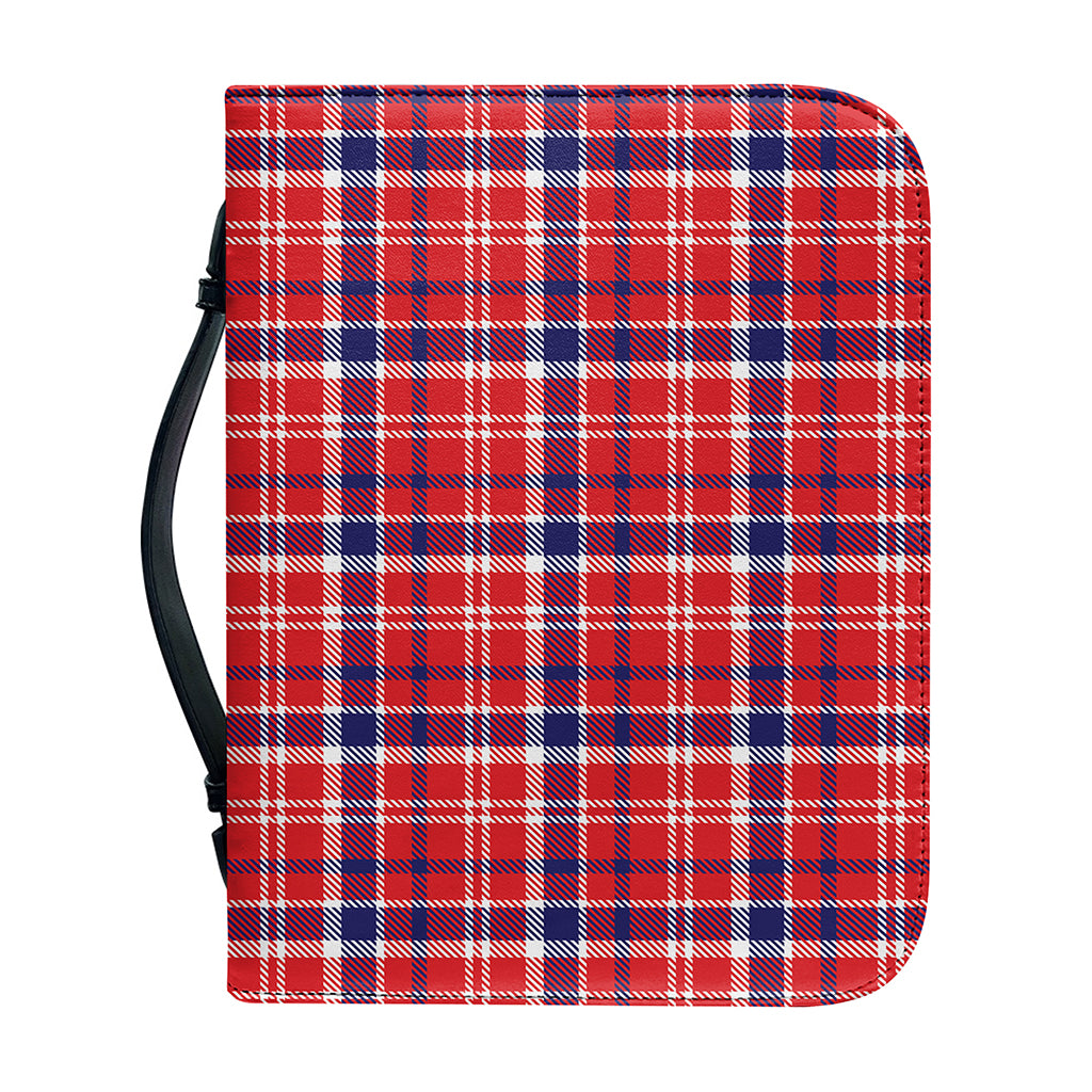 4th of July American Plaid Print Leather Bible Cover