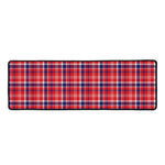 4th of July American Plaid Print Long Kitchen Mat