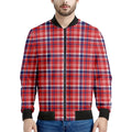 4th of July American Plaid Print Men's Bomber Jacket