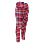 4th of July American Plaid Print Men's Compression Pants