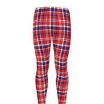 4th of July American Plaid Print Men's leggings