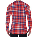 4th of July American Plaid Print Men's Long Sleeve T-Shirt