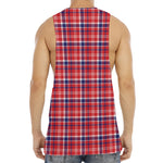 4th of July American Plaid Print Men's Muscle Tank Top