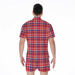 4th of July American Plaid Print Men's Rompers