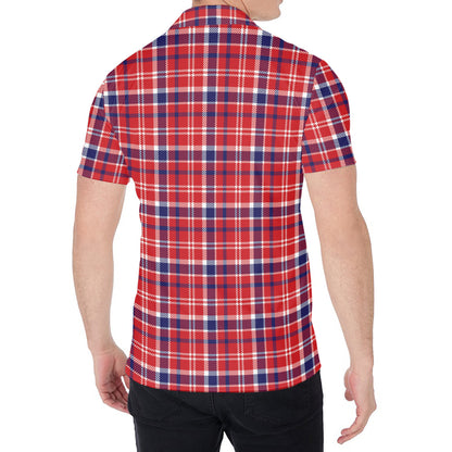 4th of July American Plaid Print Men's Shirt