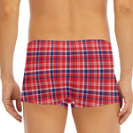 4th of July American Plaid Print Men's Short Boxer Briefs