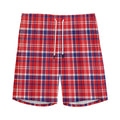 4th of July American Plaid Print Men's Athletic Shorts