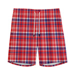 4th of July American Plaid Print Men's Sports Shorts