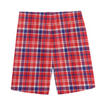 4th of July American Plaid Print Men's Sports Shorts