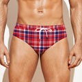 4th of July American Plaid Print Men's Swim Briefs