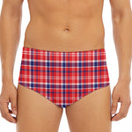 4th of July American Plaid Print Men's Triangle Swim Briefs