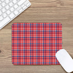 4th of July American Plaid Print Mouse Pad