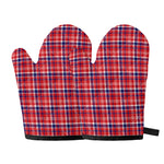4th of July American Plaid Print Oven Mitts