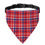 4th of July American Plaid Print Over The Collar Dog Bandana