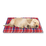 4th of July American Plaid Print Pet Cooling Mat Cover