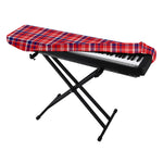 4th of July American Plaid Print Piano Keyboard Cover